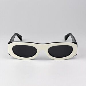 Off-White ORLANDO Men Sunglasses White/Black Oval Frame Model OERI13O 0107